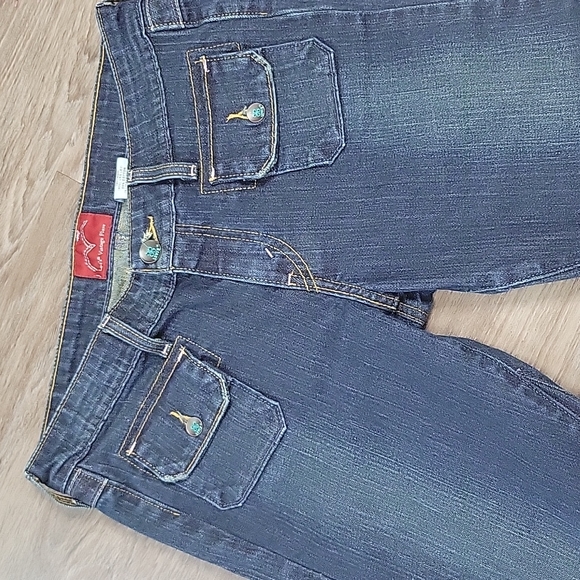 Levi's Denim Vintage Flare Dark Blue Jeans Retro Bellbottom Modern Fit Boho 8 M - Picture 3 of 11